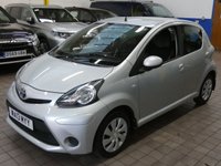 USED 2013 13 TOYOTA AYGO 1.0 VVT-I ICE 5d 68 BHP Low Mileage. Leather/Suede seats, Free to Tax. CAZ AND ULEZ Compliant. Excellent service history.