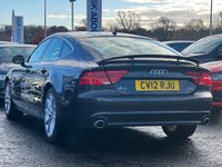 USED 2012 12 AUDI A7 3.0 TDI SE 5d 204 BHP FRONT HEATED SEATS +   FRONT AND REAR PARKING AID +   DAB RADIO +   BLUETOOTH +   FULL LEATHER TRIM +   MEMORY SEATS +   CRUISE CONTROL +   PADDL SHIFTERS +   AUTO TAILGATE +   18 INCH ALLOYS +