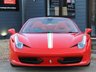 USED 2013 13 FERRARI 458 4.5 SPIDER DCT 2d 570 BHP HUGE SPEC/ RACE PACK/ 19K FFSH