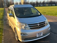 USED 2018 52 TOYOTA ALPHARD 2.4 MPV 5d 154 BHP ULEZ COMPLIANT AUTO CAMPER