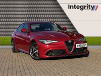 USED 2017 66 ALFA ROMEO GIULIA 2.9 V6 BITURBO QUADRIFOGLIO 4d 503 BHP 7" TFT DRIVER INFORMATION CLUSTER - BI XENON HEADLIGHTS - ALFA CONNECT 3D NAVIGATION - FRONT AND REAR PARKING SENSORS - DAB RADIO - 19" 5 HOLE ALLOY WHEELS DARK FINISH - BLIND SPOT MONITORING