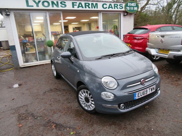 2019 69 Fiat 500c 1.2 CONVERTIBLE LOUNGE 2d 69 BHP NEW SHAPE