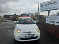 USED 2020 20 FIAT 500 1.2 LOUNGE 3d 69 BHP APPLECARPLAY-LOWMILES-FRESH MOT
