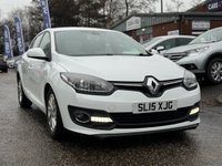 USED 2015 15 RENAULT MEGANE 1.5 DYNAMIQUE TOMTOM ENERGY DCI S/S 5d 110 BHP FULL SERVICE HISTORY +  PART LEATHER TRIM +  REAR PARKING AID +  CRUISE CONTROL +  SAT NAV +  BLUETOOTH +  START STOP +  DUAL CLIMATE CONTROL +  USB +  AUX +