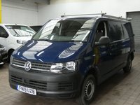 USED 2019 19 VOLKSWAGEN TRANSPORTER 2.0 T30 TDI P/V STARTLINE BMT 101 BHP 3 SEATS BLUETOOTH PARKING SENSORS ROOF RACK INTERNAL SHELVING PLYLINED 1 OWNER SERVICE HISTORY