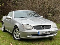 USED 2003 03 MERCEDES-BENZ SLK 2.3 SLK230 KOMPRESSOR 2d 197 BHP 