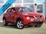 USED 2017 17 NISSAN JUKE 1.6 VISIA 5d 94 BHP Finished in FLAME RED with contrasting GREY CLOTH trim. The Nissan Juke first appeared in 2010 and has remained a favourite with its eye catching looks. Ideal Mid Sized family car. Features include Low Mileage, 2 Keys, Alloys Cruise, Air Con and much more. Serviced at 3602 miles, 8861 miles and at 16653 miles on arrival.