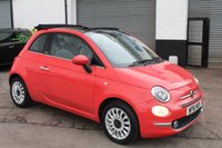 USED 2016 16 FIAT 500C 1.2 LOUNGE 3d 69 BHP VIEW AND RESERVE ONLINE OR CALL 01527-853940 FOR MORE INFO.