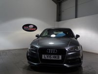 USED 2015 15 AUDI A3 1.4 TFSI S LINE 2d 148 BHP SAT NAV HALF LEATHER CRUISE PARK SENSORS ELECTRIC ROOF