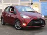 USED 2020 20 TOYOTA YARIS 1.0 VVT-I ICON 5d 71 BHP Finished in TOKYO RED MET with contrasting Grey Cloth interior. This cheap to run and easy to drive small car is well equipped and reliable. Features include DAB RADIO, B/TOOTH, REAR VIEW CAMERA, 2 KEYS, ALLOYS and A/C. Dealer Serviced at 16782 miles and on arrival at 19858 miles.