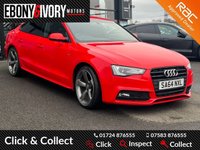 USED 2014 64 AUDI A5 2.0 SPORTBACK TDI BLACK EDITION S/S 5d 175 BHP AUDI SERVICE HISTORY, 2 KEYS, FRESH SERVICE + 12M MOT WITHIN THE SALE PRICE