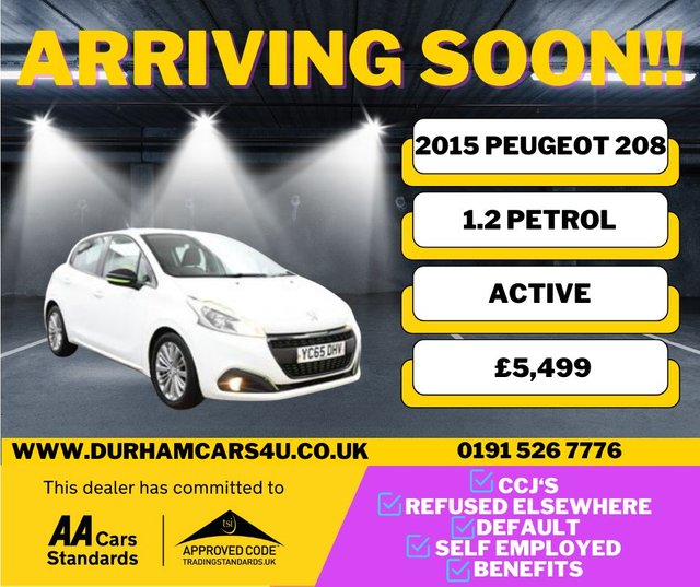 Used Peugeot on Finance, car Finance for Bad Credit in Durham
