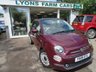 USED 2019 19 FIAT 500 1.2 LOUNGE 3d 69 BHP NEW SHAPE Low Mileage, Full Service History + Just Serviced, MOT until February 2025, Great fuel economy! Low Insurance Group!