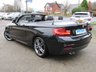USED 2015 15 BMW 2 SERIES 2.0 220D M SPORT 2d 188 BHP Finished in BLACK SAPPHIRE with contrasting BLACK HEATED LEATHER trim. If you are looking for a medium sized convertible with that spacious feel and enjoy driving then look no further. This well built and solid car has features that include SAT NAV, FULL HEATED LEATHER, HARMON KARDON, 18" Alloys, DAB, B/Tooth, Front and Rear Park sensors, Cruise and much more. Dealer serviced at 18793 miles, 46451 miles, 61301 miles, 70969 miles and at 75979 miles. Comes With 12 Months MOT