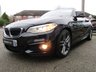 USED 2015 15 BMW 2 SERIES 2.0 220D M SPORT 2d 188 BHP Finished in BLACK SAPPHIRE with contrasting BLACK HEATED LEATHER trim. If you are looking for a medium sized convertible with that spacious feel and enjoy driving then look no further. This well built and solid car has features that include SAT NAV, FULL HEATED LEATHER, HARMON KARDON, 18" Alloys, DAB, B/Tooth, Front and Rear Park sensors, Cruise and much more. Dealer serviced at 18793 miles, 46451 miles, 61301 miles, 70969 miles and at 75979 miles. Comes With 12 Months MOT