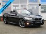 USED 2015 15 BMW 2 SERIES 2.0 220D M SPORT 2d 188 BHP Finished in BLACK SAPPHIRE with contrasting BLACK HEATED LEATHER trim. If you are looking for a medium sized convertible with that spacious feel and enjoy driving then look no further. This well built and solid car has features that include SAT NAV, FULL HEATED LEATHER, HARMON KARDON, 18" Alloys, DAB, B/Tooth, Front and Rear Park sensors, Cruise and much more. Dealer serviced at 18793 miles, 46451 miles, 61301 miles, 70969 miles and at 75979 miles. Comes With 12 Months MOT