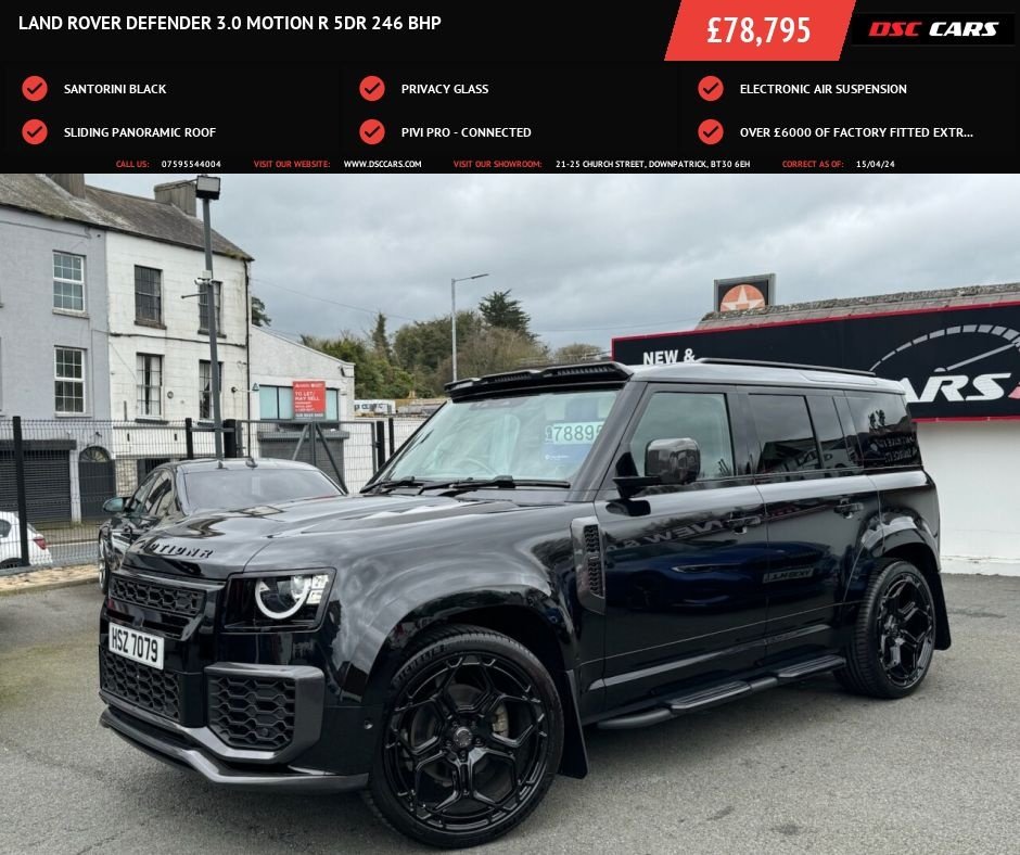 USED 2021 LAND ROVER DEFENDER 3.0 MOTION R 5dr 246 BHP FULL PANORAMIC GLASS SUNROOF