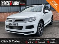 USED 2014 14 VOLKSWAGEN TOUAREG 3.0 V6 R-LINE TDI BLUEMOTION TECHNOLOGY 5d 202 BHP FULL SERVICE HISTORY, 2 KEYS, BOOK PACK, FRESH SERVICE + 12M MOT WITHIN THE SALE