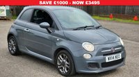 USED 2014 14 FIAT 500 1.2 S 3d 69 BHP PART LEATHER TRIM +  USB +  AUX +  CLIMATE CONTROL +  15" ALLOYS +  REAR TINTED WINDOWS +  HILL HOLDER +  TPMS +  MP3 CD-PLAYER +  &pound;35 ROAD TAX +