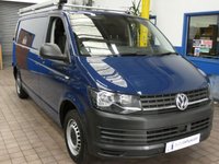 USED 2019 19 VOLKSWAGEN TRANSPORTER 2.0 T30 TDI P/V STARTLINE BMT 101 BHP LWB 3 SEATS BLUETOOTH PARK SENSORS ROOF RACK PIPE CARRIER SHELVING 1 OWNER SERVICE HISTORY