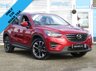 USED 2015 12 MAZDA CX-5 2.2 D SPORT NAV 5d 148 BHP Finished in SOUL RED PEARL with contrasting BLACK HEATED LEATHER trim. This Mazda really is one of the best large family cars to drive. The Mazda CX-5's smart exterior is mirrored by its well-equipped cabin. Features include, &pound;35 Road tax, BOSE, Nav, DAB, B/Tooth, Memory Heated Leather,Sensors 19" Alloys, Rear View Camera and more. Dealer Serviced at 12984 miles, 25496 miles, 37971 miles, 46343 miles, 50591 miles, 64710 miles, 80312 miles, 94962 miles, 114839 miles and at 137621 miles..