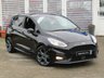 USED 2018 18 FORD FIESTA 1.0 ST-LINE 5d 124 BHP Finished in SHADOW BLACK with Sports Trim. This Fiesta is a small car that you can really enjoy driving. Economical and cheap to run, stylish to look at and some great features including Sat Nav, Apple Play, DAB RADIO, Power Fold Mirrors, B/Tooth, 17"Alloys, Air Con and much more, makes this a must for the first time driver or small family. Dealer Serviced and at 46250 miles, 65014 miles and on arrival at 71650 miles.