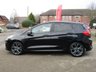 USED 2018 18 FORD FIESTA 1.0 ST-LINE 5d 124 BHP Finished in SHADOW BLACK with Sports Trim. This Fiesta is a small car that you can really enjoy driving. Economical and cheap to run, stylish to look at and some great features including Sat Nav, Apple Play, DAB RADIO, Power Fold Mirrors, B/Tooth, 17"Alloys, Air Con and much more, makes this a must for the first time driver or small family. Dealer Serviced and at 46250 miles, 65014 miles and on arrival at 71650 miles.