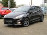 USED 2018 18 FORD FIESTA 1.0 ST-LINE 5d 124 BHP Finished in SHADOW BLACK with Sports Trim. This Fiesta is a small car that you can really enjoy driving. Economical and cheap to run, stylish to look at and some great features including Sat Nav, Apple Play, DAB RADIO, Power Fold Mirrors, B/Tooth, 17"Alloys, Air Con and much more, makes this a must for the first time driver or small family. Dealer Serviced and at 46250 miles, 65014 miles and on arrival at 71650 miles.