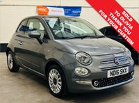 USED 2016 16 FIAT 500 1.2 LOUNGE 3 DOOR 69 BHP 5 SERVICES TO 12,335 MILES