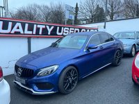 USED 2017 67 MERCEDES-BENZ C-CLASS 2.1 C 220 D AMG LINE 4d 170 BHP 20" ALLOYS -SATIN BLACK