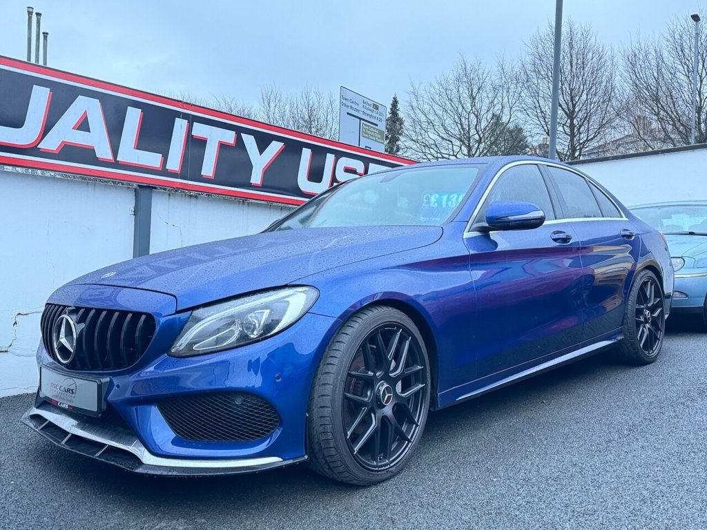 USED 2017 67 MERCEDES-BENZ C-CLASS 2.1 C 220 D AMG LINE 4d 170 BHP 20" ALLOYS -SATIN BLACK