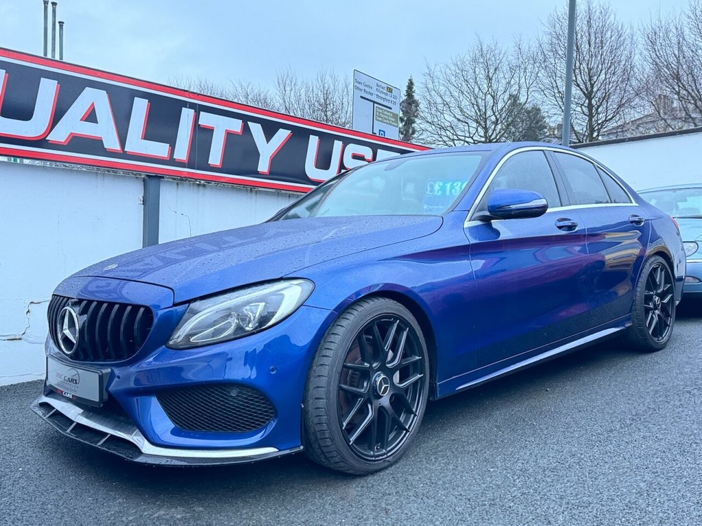 USED 2017 67 MERCEDES-BENZ C-CLASS 2.1 C 220 D AMG LINE 4d 170 BHP 20" ALLOYS -SATIN BLACK