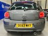 USED 2013 63 CITROEN DS3 1.6 VTi DStyle Plus Hatchback 3dr Petrol Manual Euro 5 (120 ps) Rear Parking Sensors, Cruise Control, Bluetooth