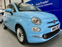USED 2015 65 FIAT 500 1.2 Lounge Hatchback 3dr Petrol Manual Euro 6 (s/s) (69 bhp) &pound;20 Yearly Road Tax, Rear Parking Sensors, Bluetooth
