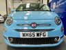 USED 2015 65 FIAT 500 1.2 Lounge Hatchback 3dr Petrol Manual Euro 6 (s/s) (69 bhp) &pound;20 Yearly Road Tax, Rear Parking Sensors, Bluetooth