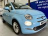 USED 2015 65 FIAT 500 1.2 Lounge Hatchback 3dr Petrol Manual Euro 6 (s/s) (69 bhp) &pound;20 Yearly Road Tax, Rear Parking Sensors, Bluetooth