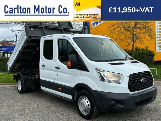 2017 17 Ford Transit 2.2 350 L3 D/CAB TIPPER +TOOL STORE 