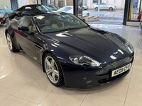 USED 2009 09 ASTON MARTIN VANTAGE 4.7 V8 ROADSTER 2d 420 BHP AMAZING DEALER HISTORY - BLUE & BEIGE CONTRAST INTERIOR!