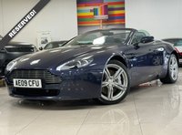 USED 2009 09 ASTON MARTIN VANTAGE 4.7 V8 ROADSTER 2d 420 BHP AMAZING DEALER HISTORY - BLUE & BEIGE CONTRAST INTERIOR!