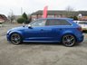 USED 2016 16 AUDI A3 2.0 S3 SPORTBACK QUATTRO NAV 5d 296 BHP Finished in SEPANG BLUE pearl with contrasting Ebony full heated SPORTS LEATHER seats. This 4x4 S3 has an advanced 2.0 turbocharged petrol engine pumping out 300 BHP, blistering performance with arguably the highest quality interior in its class. Features include Sat Nav, PAN ROOF, Full Heated Leather, DAB, Bang and Olufsen Speakers, B/tooth, LED run lights, Park Senors and Cruise. Dealer serviced at 13700 miles, 26057 miles, 41973 miles, 47104 miles, 55183 miles, 59959 miles and at 68410 miles