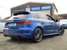 USED 2016 16 AUDI A3 2.0 S3 SPORTBACK QUATTRO NAV 5d 296 BHP Finished in SEPANG BLUE pearl with contrasting Ebony full heated SPORTS LEATHER seats. This 4x4 S3 has an advanced 2.0 turbocharged petrol engine pumping out 300 BHP, blistering performance with arguably the highest quality interior in its class. Features include Sat Nav, PAN ROOF, Full Heated Leather, DAB, Bang and Olufsen Speakers, B/tooth, LED run lights, Park Senors and Cruise. Dealer serviced at 13700 miles, 26057 miles, 41973 miles, 47104 miles, 55183 miles, 59959 miles and at 68410 miles