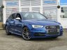 USED 2016 16 AUDI A3 2.0 S3 SPORTBACK QUATTRO NAV 5d 296 BHP Finished in SEPANG BLUE pearl with contrasting Ebony full heated SPORTS LEATHER seats. This 4x4 S3 has an advanced 2.0 turbocharged petrol engine pumping out 300 BHP, blistering performance with arguably the highest quality interior in its class. Features include Sat Nav, PAN ROOF, Full Heated Leather, DAB, Bang and Olufsen Speakers, B/tooth, LED run lights, Park Senors and Cruise. Dealer serviced at 13700 miles, 26057 miles, 41973 miles, 47104 miles, 55183 miles, 59959 miles and at 68410 miles