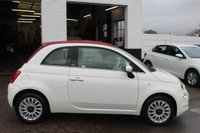 USED 2019 69 FIAT 500C 1.2 LOUNGE 2d 69 BHP VIEW AND RESERVE ONLINE OR CALL 01527-853940 FOR MORE INFO.