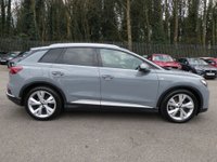 USED 2022 72 AUDI Q4 E-TRON 35 S LINE 5d Electric Auto 55kWh 170 BHP 1 OWNER FROM NEW, BALANCE OF MANUFACTURER'S WARRANTY, FINISHED IN PEBBLE GREY, &pound;2395 OF OPTIONAL EXTRAS, UPGRADE COMFORT & SOUND PACKAGE INCLUDING REVERSING CAMERA AUDI PARKING SYSTEM PLUS PARK ASSIST PLUS ADAPTIVE CRUISE CONTROL WITH SPEED LIMITER SONOS PREMIUM SOUND SYSTEM AND ASSISTACE PACK PLUS, UPGRADE S LINE TWIN LEATHER PACK, UPGRADE LEATHER FLAT TOP & BOTTOM MULTIFUNCTION SPORT STEERING WHEEL WITH SHIFT PADDLES