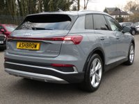USED 2022 72 AUDI Q4 E-TRON 35 S LINE 5d Electric Auto 55kWh 170 BHP 1 OWNER FROM NEW, BALANCE OF MANUFACTURER'S WARRANTY, FINISHED IN PEBBLE GREY, &pound;2395 OF OPTIONAL EXTRAS, UPGRADE COMFORT & SOUND PACKAGE INCLUDING REVERSING CAMERA AUDI PARKING SYSTEM PLUS PARK ASSIST PLUS ADAPTIVE CRUISE CONTROL WITH SPEED LIMITER SONOS PREMIUM SOUND SYSTEM AND ASSISTACE PACK PLUS, UPGRADE S LINE TWIN LEATHER PACK, UPGRADE LEATHER FLAT TOP & BOTTOM MULTIFUNCTION SPORT STEERING WHEEL WITH SHIFT PADDLES