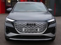 USED 2022 72 AUDI Q4 E-TRON 35 S LINE 5d Electric Auto 55kWh 170 BHP 1 OWNER FROM NEW, BALANCE OF MANUFACTURER'S WARRANTY, FINISHED IN PEBBLE GREY, &pound;2395 OF OPTIONAL EXTRAS, UPGRADE COMFORT & SOUND PACKAGE INCLUDING REVERSING CAMERA AUDI PARKING SYSTEM PLUS PARK ASSIST PLUS ADAPTIVE CRUISE CONTROL WITH SPEED LIMITER SONOS PREMIUM SOUND SYSTEM AND ASSISTACE PACK PLUS, UPGRADE S LINE TWIN LEATHER PACK, UPGRADE LEATHER FLAT TOP & BOTTOM MULTIFUNCTION SPORT STEERING WHEEL WITH SHIFT PADDLES