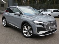 USED 2022 72 AUDI Q4 E-TRON 35 S LINE 5d Electric Auto 55kWh 170 BHP 1 OWNER FROM NEW, BALANCE OF MANUFACTURER'S WARRANTY, FINISHED IN PEBBLE GREY, &pound;2395 OF OPTIONAL EXTRAS, UPGRADE COMFORT & SOUND PACKAGE INCLUDING REVERSING CAMERA AUDI PARKING SYSTEM PLUS PARK ASSIST PLUS ADAPTIVE CRUISE CONTROL WITH SPEED LIMITER SONOS PREMIUM SOUND SYSTEM AND ASSISTACE PACK PLUS, UPGRADE S LINE TWIN LEATHER PACK, UPGRADE LEATHER FLAT TOP & BOTTOM MULTIFUNCTION SPORT STEERING WHEEL WITH SHIFT PADDLES