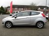 USED 2013 63 FORD FIESTA 1.2 ZETEC 3d 81 BHP Finished in MOONDUST SILVER MET with contrasting GREY Cloth Trim. This Fiesta is a small family 3 door car that you can really enjoy driving. Economical and cheap to run, stylish to look at and some great features. Specification includes &pound;30 Road Tax, B/Tooth, Rear Park Sensors, Alloys, Air Con, Heated front Screen and more, makes this a must for the first time driver or small family. Serviced at 10383 miles, 12905 miles, 15214 miles, 17286 miles, 21164 miles, 25630 miles and at 27300 miles