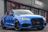 USED 2019 19 AUDI RS3 SALOON 2.5 RS 3 TFSI QUATTRO AUDI SPORT EDITION 4d 395 BHP PAN ROOF+ARA BLUE