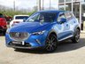 USED 2016 16 MAZDA CX-3 1.5 D SPORT NAV 5d 104 BHP Finished in DYNAMIC BLUE MET with Full Heated Leather. This stylish Mazda MPV has a great looking interior and exterior. The great driving position makes it fun to drive and caters for the small to medium size family. It host great features that include Full Heated Leather, Sat Nav, Rear Camera, DAB Radio with BOSE Speakers, &pound;20 ROAD TAX, Heads Up Display, B/Tooth, Cruise Control and more. Serviced at 1243 miles, 8273 miles, 15889 miles, 32550 miles, 35461 miles and on arrival at 62030 miles.